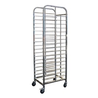 Étagère et support de cuisine mobile en acier inoxydable à 6 niveaux Guanbai, chariot pour bacs à pâtisserie
