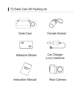 Eachpai T2 Dashcamera Groothoek Radardetector Premium 2K Ingebouwde <span class=keywords><strong>Gps</strong></span> En Supercondensator Nachtzicht 150 Graden Geen Scherm - Product Image 5