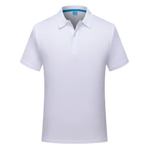 Camiseta polo masculina com secagem rápida, 100% poliéster e 170gsm