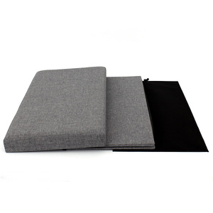 RTS Factory Wholesale Modern Living Room Furniture Faux Linen <strong>Folding</strong> Stool Storage <strong>Bench</strong> - Product Image 5