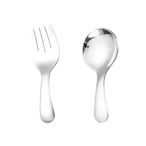 Cuchara de acero inoxidable, tenedor de mango corto, cuchara redonda, cuchara para postre, tenedor, cuchara para estudiantes, juego de cucharas, vajilla portátil para exteriores - Product Image 5