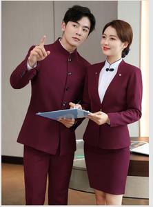 ファッションソフトで快適な生地ホテル受付服 - Product Image 4