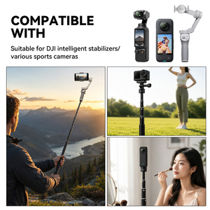 Perche d'extension pour <span class=keywords><strong>stabilisateur</strong></span> de cardan, bâton de selfie de 29 pouces compatible avec les stabilisateurs de cardan <span class=keywords><strong>DJI</strong></span> <span class=keywords><strong>OM</strong></span> 5/<span class=keywords><strong>4</strong></span> <span class=keywords><strong>Osmo</strong></span> <span class=keywords><strong>Mobile</strong></span> 3 2/Feiyu/Zhiyun Smooth - Product Image 4