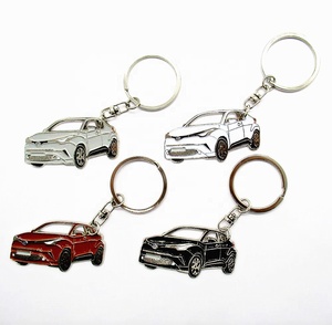 Chiave per auto con smalto in metallo argento personalizzato - Product Image 2