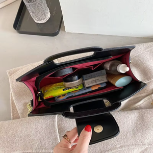 Autumn Winter Trendy <b>Chain</b> Stone Texture Crossbody Fashionable Checked Shoulder Bag for Women Handbag Texture Temperament - Product Image 5