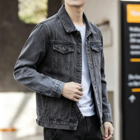 Veste en jean personnalisée 14 OZ pour homme, nouvelle veste de travail pour homme, veste en jean élégante pour homme