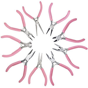 كماشة صغيرة 5 بوصة بلون وردي ، طقم كماشة سلك قطع الأنف الطويل للحرف اليدوية ، أدوات صنع المجوهرات DIY الديكور - Product Image 2