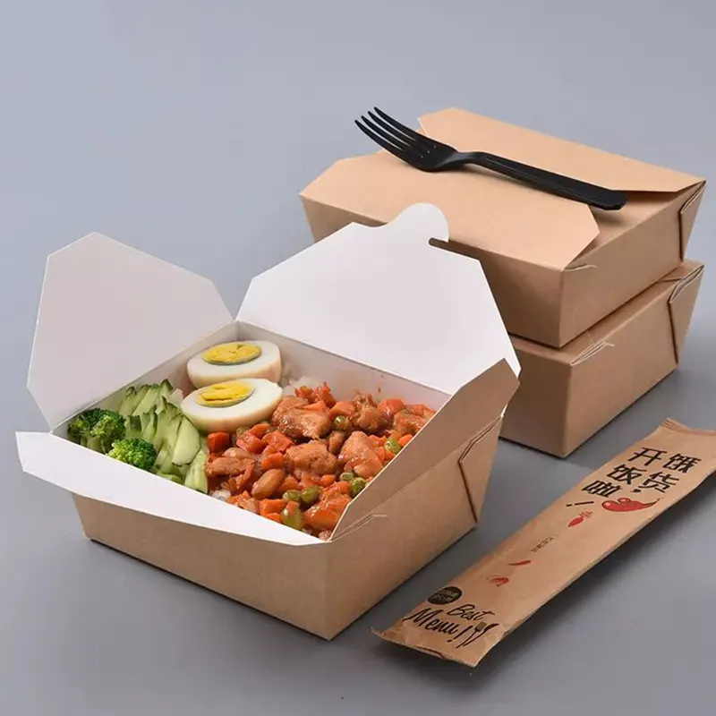 Toptan büyük Away karton kağıt uçak kutusu gıda ambalaj kutuları için restoran için gıda