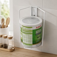 Support mural pour boîte de lait infantile avec vis, étagère murale en fer blanc avec perçage et installation par vis