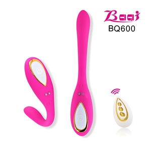 Uzaktan kumanda Patting çift yatak oynamak için silikon çift titreşimli vajina vibratör seks oyuncakları kadın - Product Image 4