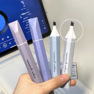 Stylo surligneur fluorescent à pointe oblique, série dégradée, lot de 6 couleurs pour l'école - Product Image 3
