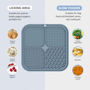 <b>Pad</b> Premium <b>Suction</b> Cup Anxiety Relief Slow Feeder Dog Bathing Grooming Training Lick Mat for Bowls Promotion - Product Image 3