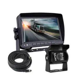 Kamera Nirkabel Kit dengan 7 Inci AHD Mobil Monitor Layar Digital 12-36V Reverse Sistem Parkir untuk Bus Truk Gudang Forklift