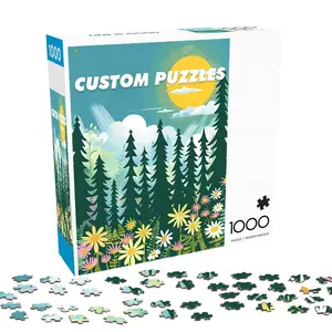 Pabrik kualitas tinggi penjualan langsung grosir kustom teka-teki Jigsaw 1000 untuk dewasa permainan bagian produsen