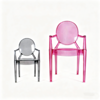 Chaises d'intérieur d'extérieur pour fête d'anniversaire d'enfants chaises fantômes roses pour enfants