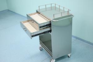 RVS hoogwaardig ziekenhuis meubilair medische <span class=keywords><strong>trolley</strong></span> kar apotheek bezorgwagen 4 stille wielen 100 lb draagvermogen - Product Image 3