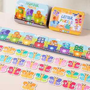 Jouets éducatifs en bois pour enfants pour apprendre les lettres et les chiffres anglais, destinés à favoriser le développement cognitif précoce. - Product Image 5