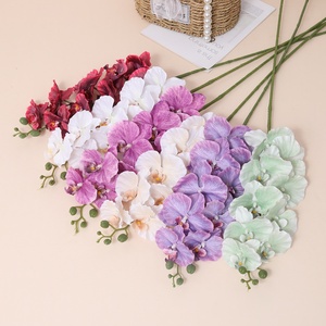 Flores Artificiales de Seda Phalaenopsis de Alta Gama, Arreglo para Bodas, Decoración para el Hogar, Sala de Estar, Mesa de Comedor - Product Image 1