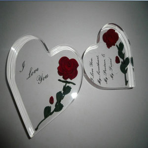 Tùy Chỉnh Logo Trái Tim <span class=keywords><strong>Acrylic</strong></span> Khối <span class=keywords><strong>Cube</strong></span> Rõ Ràng <span class=keywords><strong>Acrylic</strong></span> Tim Khối Khung Ảnh - Product Image 4