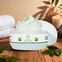 Crème Visage Purifiante au Thé Vert Fermenté Anti-Acné, Contrôle du Sébum, Soin des Imperfections, Purification des Pores, Apaisante, Hydratante et Réparatrice