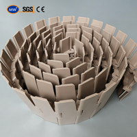 Chaîne modulaire latérale flexible à lamelles plates en plastique acétal POM LF 821-K1200 pour convoyeur de table, pour ligne de mise en conserve, à fonctionnement stable