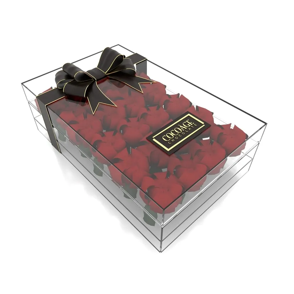 กล่องอะคริลิคใสสำหรับโชว์ดอกไม้ทำจากอะคริลิก,กล่องใส่ดอกกุหลาบทำจากอะคริลิกใสสำหรับเป็นของขวัญ