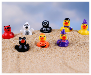 DIY terrario decoración casa de muñecas figuras conjunto hadas jardín miniatura resina verano Mini Halloween arena calabaza pato lindo dibujos animados - Product Image 5