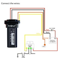 SinoTrack, sistema de seguimiento GPS de 4 pines, dispositivo de seguimiento impermeable GSM GPS GPRS con detección ACC, Parada Remota del motor