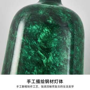 Luminaire suspendu LED réglable en hauteur, design nordique créatif et romantique, vert, design haut de gamme, en fer, pour restaurant, bar, comptoir - Product Image 3