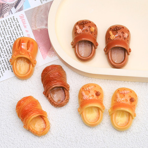 Charm in resina a forma di pane dal design popolare, Kawaii, per custodie del telefono, all'ingrosso, piatti, a tema cartone animato - Product Image 3