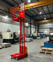 Chariot élévateur à mât électrique autonome pour entrepôt, avec élévateur hydraulique à chaîne pour accès aux marchandises en hauteur