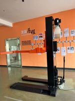 Lève-voiture électrique à simple colonne de 2800 kg avec rampe pour garage domestique, utilisation portable