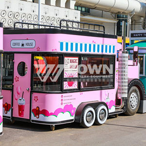 Remorque alimentaire mobile multifonctionnelle entièrement équipée en fibre de verre et acier inoxydable pour la vente de glaces, hot-dogs, frites et snacks - Product Image 4