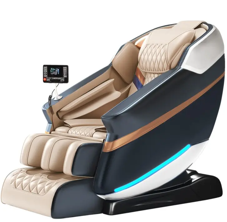 C113 2024 Zero Gravityถุงลมนิรภัยและลูกกลิ้งเท้าไทยยืด 8D L-Track Full Bodyนวดความร้อน 4Dเก้าอี้Reclinerพร้อมBody Scan