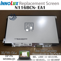 Écran LCD de remplacement neuf avec connectivité tactile intégrée I²C, 40 broches, référence M73490-J61, pour ordinateur portable HP Chromebook 360X 11, 11,6 pouces 1366x768 N116BCN-EA1