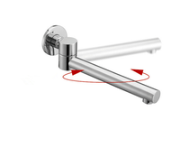 Robinet de douche de salle de bain à poignée unique chromé réglable au design moderne, mitigeur de baignoire en laiton encastré avec fonction de rotation du jet