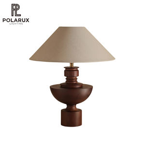 Lampe de table nordique moderne pour salon, hôtel, en bois, métal, <span class=keywords><strong>tissu</strong></span>, LED, haute qualité, nouveau design, stable, unique, lampe de table Heliosu Vase - Product Image 1