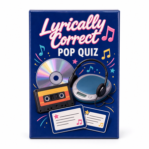 Juego de Cartas de Preguntas sobre Música ZS-PC0175 de Diseño Original, Juego de Cartas de Preguntas sobre Letras de Canciones POP, Caja de Juego de Cartas para Fiestas - Product Image 1