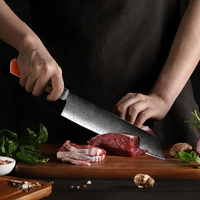 Couteaux de Chef Professionnels 8 Pouces Classiques en Acier Damas VG-10 avec Manche en Résine de Bois Massif Écologique et Polissage Haute Brillance
