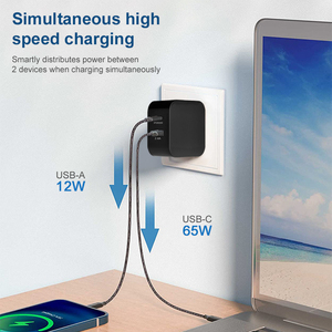 Chargeur <span class=keywords><strong>rapide</strong></span> USB <span class=keywords><strong>Type</strong></span> <span class=keywords><strong>C</strong></span> GaN 65W, adaptateur de <span class=keywords><strong>charge</strong></span> super <span class=keywords><strong>rapide</strong></span> 65W - Product Image 2