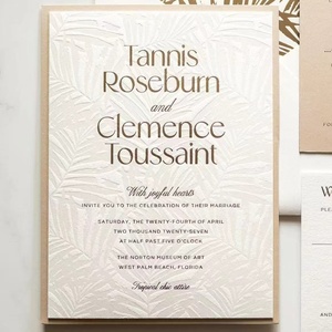 Tùy chỉnh <span class=keywords><strong>3D</strong></span> dập nổi Thiệp mời cho các sự kiện đặc biệt & đám cưới handmade với lớn lên in offset trên giấy các tông - Product Image 2