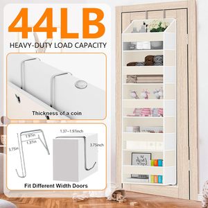 Organisateur de porte 33x15x85cm avec 5 poches et 10 compartiments en filet pour le rangement de la salle de bain et de la chambre - Product Image 5