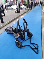 Sled multifonction haut de gamme à résistance magnétique à 3 niveaux avec poignée plate et verticale pour exercices de marche et soulevés de terre