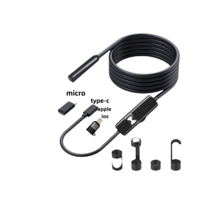 Vente flash ! Caméra <span class=keywords><strong>endoscopique</strong></span> industrielle portable haute définition 8 mm, adaptateur à objectif unique, outil de détection de canalisation pour <span class=keywords><strong>Apple</strong></span> IOS - Product Image 2