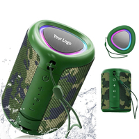 Enceinte Bluetooth portable d'extérieur, étanche IPX5, son stéréo TWS HD, lumière LED, pour le camping, la plage, la randonnée, la piscine