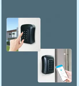 Tastiera installata a parete portatile impermeabile IP65 portaoggetti portaoggetti aperto tramite TTLock o password dell'app Tuya
