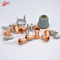 Kit de consommables pour torche de découpe plasma Aiters PT60, 22 pièces : électrode en cuivre/acier, buse, anneau tourbillon et guide à ressort