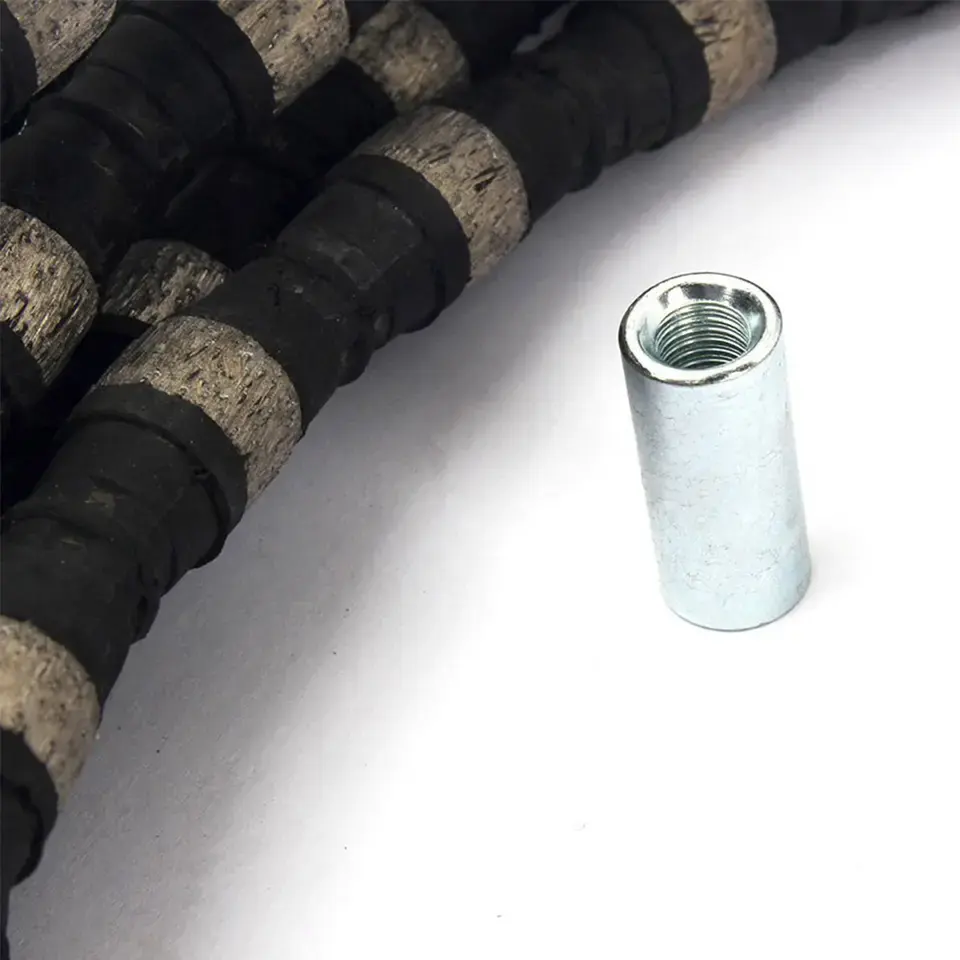Vakum kaynaklı elmas tel testere çelik taş kesme için kesme elması boncuk testere halat