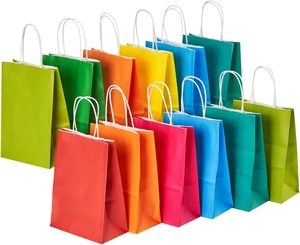 Túi giấy Kraft thân thiện với môi trường Bền tùy chỉnh với tay cầm Logo để sử dụng triển lãm khuyến mãi siêu thị (màu tùy chỉnh có sẵn) - Product Image 1