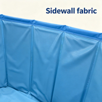 Piscine pliable pour enfants Mart Ocean Print, piscine gonflable ronde pour tout-petits, piscine durable en PVC pour l'extérieur et le jardin